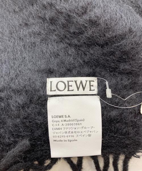 LOEWE（ロエベ）LOEWE (ロエベ) モヘア マフラー ブラック 未使用品の古着・服飾アイテム