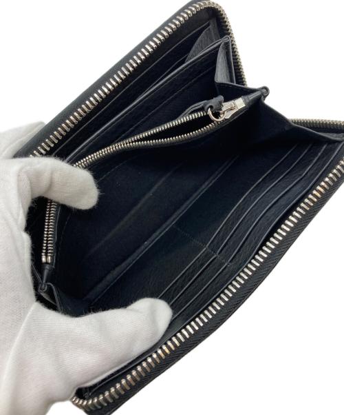 BALENCIAGA（バレンシアガ）BALENCIAGA (バレンシアガ) ペーパー コンチネンタル ジップアラウンドラウンドファスナー財布 ブラックの古着・服飾アイテム