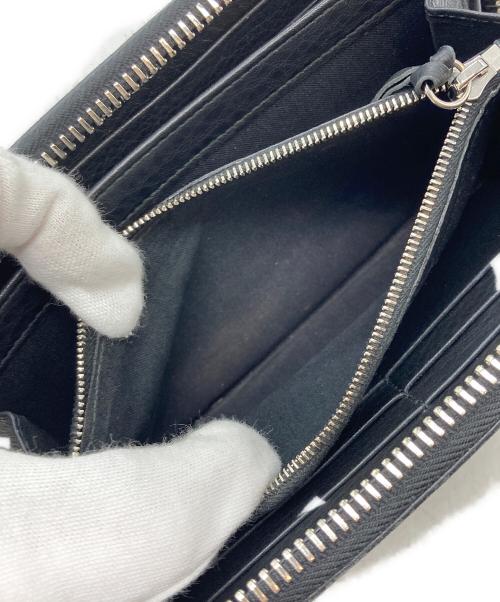 BALENCIAGA（バレンシアガ）BALENCIAGA (バレンシアガ) ペーパー コンチネンタル ジップアラウンドラウンドファスナー財布 ブラックの古着・服飾アイテム