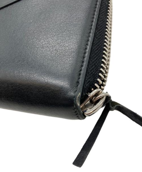 BALENCIAGA（バレンシアガ）BALENCIAGA (バレンシアガ) ペーパー コンチネンタル ジップアラウンドラウンドファスナー財布 ブラックの古着・服飾アイテム