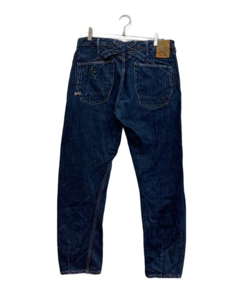 Denham（デンハム）Denham (デンハム) CROSS BACK TAPERED PANTS インディゴ サイズ:w34の古着・服飾アイテム