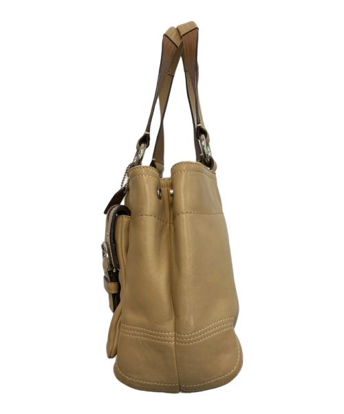 COACH（コーチ）COACH (コーチ) ソーホー レザートートバッグ ベージュの古着・服飾アイテム