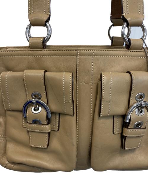 COACH（コーチ）COACH (コーチ) ソーホー レザートートバッグ ベージュの古着・服飾アイテム