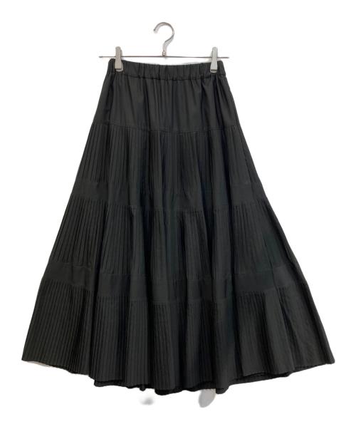 BEARDSLEY（ビアズリー）BEARDSLEY (ビアズリー) プリーツティアードスカート ブラック サイズ:FREEの古着・服飾アイテム