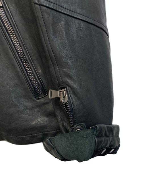 GARRETT（ギャレット）GARRETT (ギャレット) ラムレザーダブルライダースジャケット ブラック サイズ:50 未使用品の古着・服飾アイテム