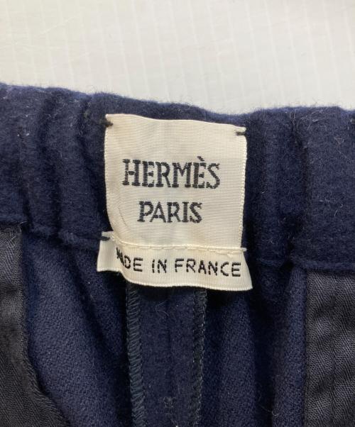 HERMES（エルメス）HERMES (エルメス) ウールパンツ ネイビー サイズ:34の古着・服飾アイテム