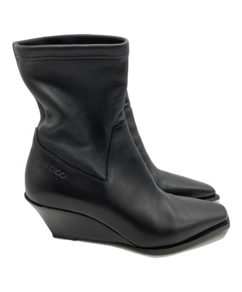 JIMMY CHOO（ジミーチュウ）JIMMY CHOO (ジミーチュウ) ハドレー アンクルブーツ ブラック サイズ:35の古着・服飾アイテム