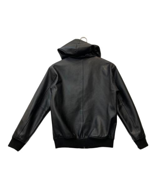 Schott（ショット）Schott (ショット) LEATHER FULL ZIP PARKA ブラック サイズ:Mの古着・服飾アイテム