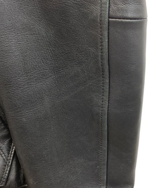 Schott（ショット）Schott (ショット) LEATHER FULL ZIP PARKA ブラック サイズ:Mの古着・服飾アイテム