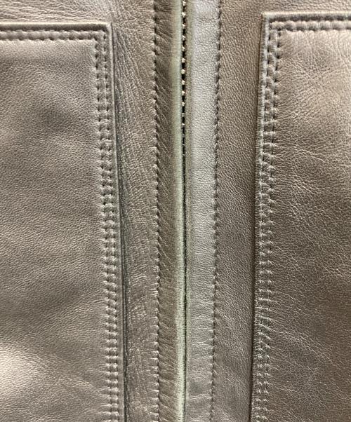 Schott（ショット）Schott (ショット) LEATHER FULL ZIP PARKA ブラック サイズ:Mの古着・服飾アイテム