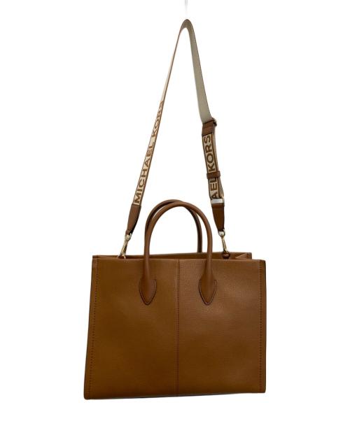 MICHAEL KORS（マイケルコース）MICHAEL KORS (マイケルコース) 2WAYレザートートバッグ ブラウンの古着・服飾アイテム