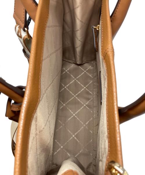 MICHAEL KORS（マイケルコース）MICHAEL KORS (マイケルコース) 2WAYレザートートバッグ ブラウンの古着・服飾アイテム