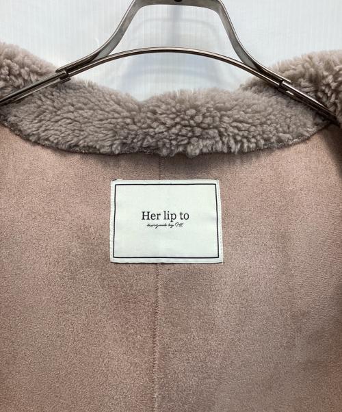 HER LIP TO（ハーリップトゥ）Her lip to (ハーリップトゥ) Fleur Shearling Boa Coat ブラウン サイズ:Ｓの古着・服飾アイテム