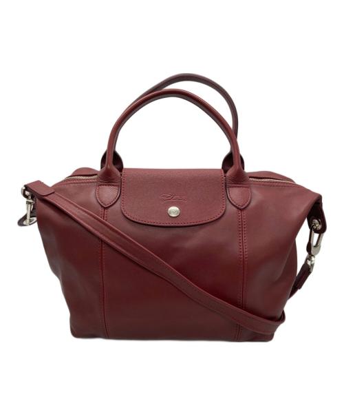 LONGCHAMP（ロンシャン）LONGCHAMP (ロンシャン) ルプリアージュキュイール 2WAYバッグ レッドの古着・服飾アイテム