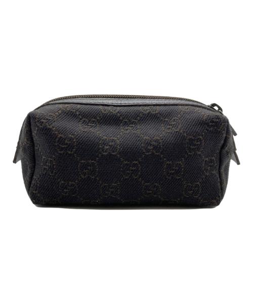 GUCCI（グッチ）GUCCI (グッチ) GGキャンパスポーチ ブラウンの古着・服飾アイテム