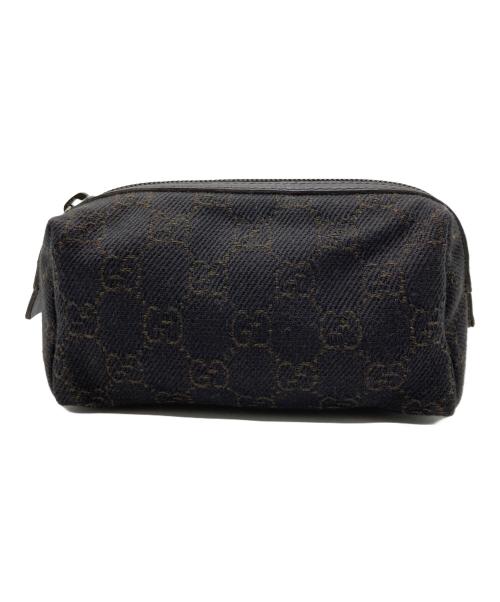 GUCCI（グッチ）GUCCI (グッチ) GGキャンパスポーチ ブラウンの古着・服飾アイテム