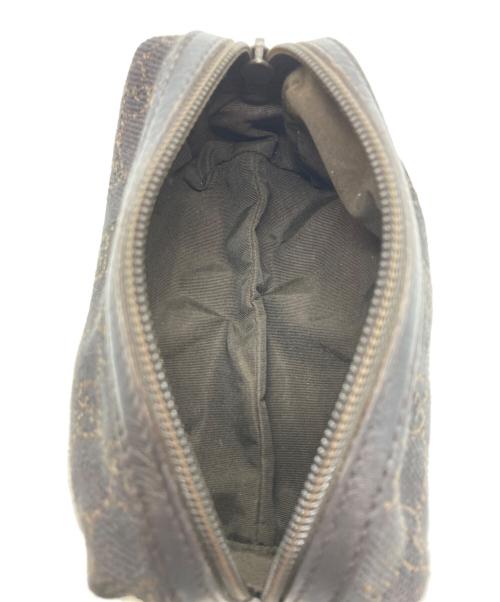 GUCCI（グッチ）GUCCI (グッチ) GGキャンパスポーチ ブラウンの古着・服飾アイテム