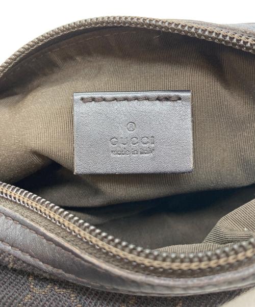GUCCI（グッチ）GUCCI (グッチ) GGキャンパスポーチ ブラウンの古着・服飾アイテム