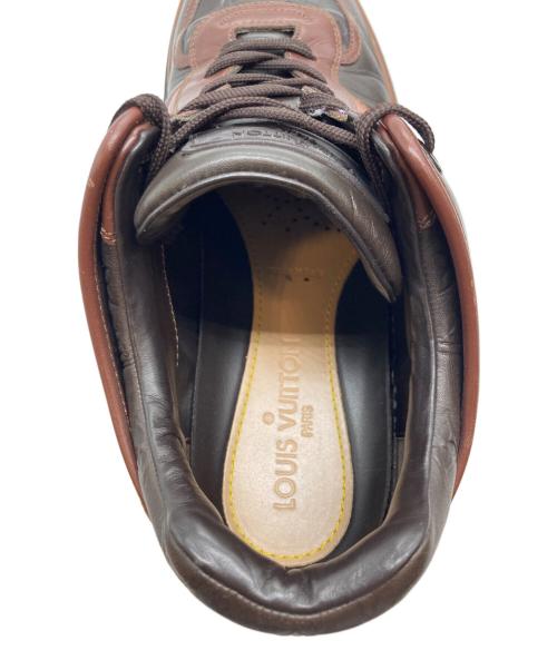 LOUIS VUITTON（ルイ ヴィトン）LOUIS VUITTON (ルイ ヴィトン) モノグラム レザースニーカー ダークブラウン・ブラウン サイズ:7の古着・服飾アイテム