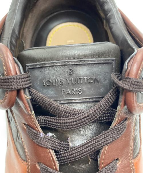 LOUIS VUITTON（ルイ ヴィトン）LOUIS VUITTON (ルイ ヴィトン) モノグラム レザースニーカー ダークブラウン・ブラウン サイズ:7の古着・服飾アイテム