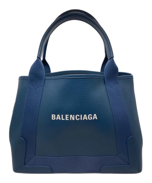 BALENCIAGA（バレンシアガ）BALENCIAGA (バレンシアガ) ネイビー カバ S/トートバッグ ブルーの古着・服飾アイテム