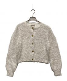 JUSGLITTY（ジャスグリッティー）の古着「25SS ツイーディークルーカーディガン」｜ホワイト