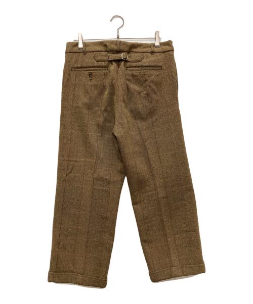 CUSHMAN（クッシュマン）Cushman (クッシュマン) ヘリンボーンウールタックスラックス ブラウン サイズ:32の古着・服飾アイテム