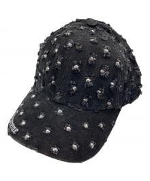 SUPREME（シュプリーム）の古着「26FW Rhinestone Denim Cap/ラインストーンデニムキャップ」｜ブラック
