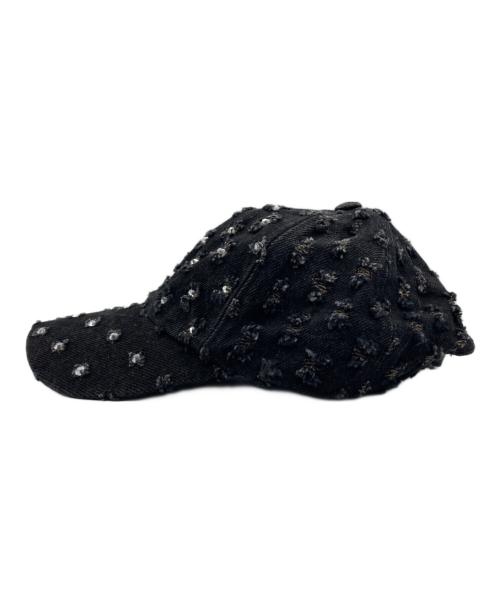 SUPREME（シュプリーム）Supreme (シュプリーム) 26FW Rhinestone Denim Cap/ラインストーンデニムキャップ ブラックの古着・服飾アイテム