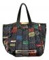 ETRO (エトロ) リバーシブル タブロイドプリント トートバッグ ベージュ×ブラック：22000円