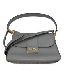 COACH（コーチ）の古着「クロスボディーショルダーバッグ」｜グレー