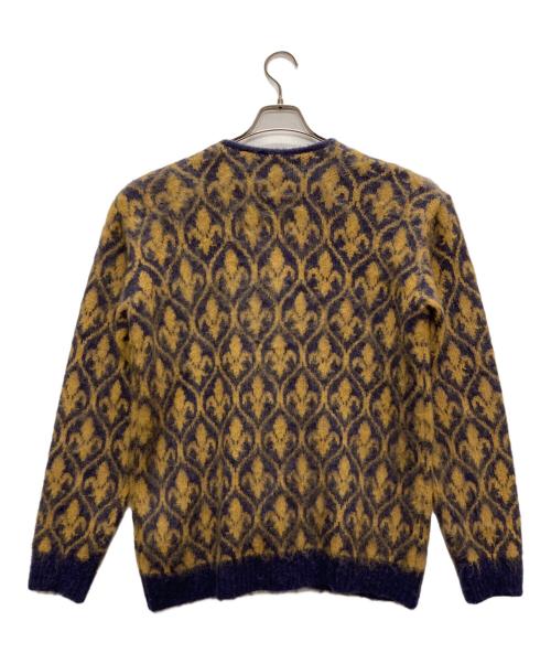 Needles（ニードルズ）Needles (ニードルズ) Mohair Cardigan Ornament/ニットカーディガン イエロー×パープル サイズ:Sの古着・服飾アイテム