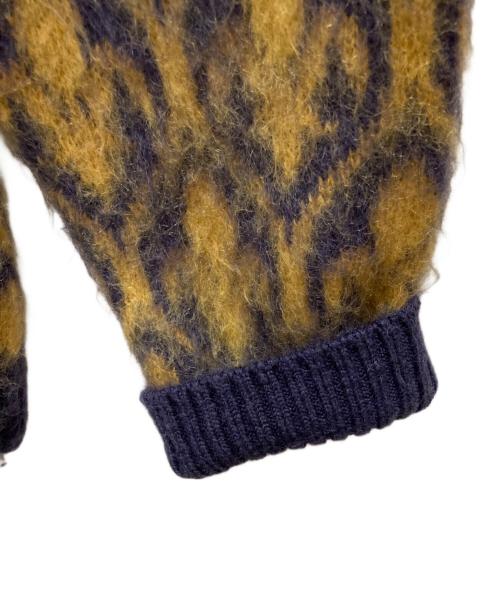 Needles（ニードルズ）Needles (ニードルズ) Mohair Cardigan Ornament/ニットカーディガン イエロー×パープル サイズ:Sの古着・服飾アイテム