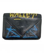 BALENCIAGAバレンシアガ）の古着「Graffiti Papier Mini Wallet グラフィックペーパーウォレット」｜ブラック