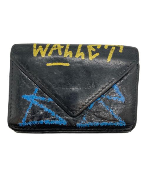 BALENCIAGA（バレンシアガ）BALENCIAGA (バレンシアガ) Graffiti Papier Mini Wallet グラフィックペーパーウォレット ブラックの古着・服飾アイテム