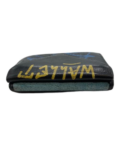 BALENCIAGA（バレンシアガ）BALENCIAGA (バレンシアガ) Graffiti Papier Mini Wallet グラフィックペーパーウォレット ブラックの古着・服飾アイテム