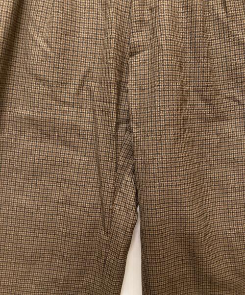 Maison Margiela（メゾンマルジェラ）Maison Margiela (メゾンマルジェラ) ハウンドトゥースウールタックスラックス ブラウン サイズ:36の古着・服飾アイテム