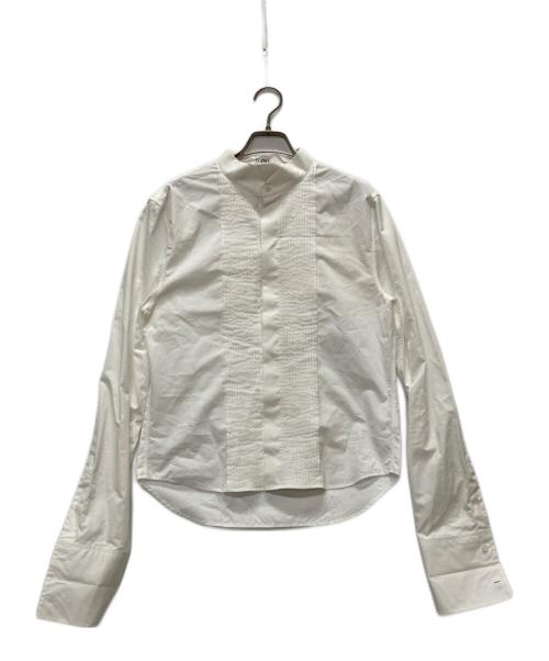 LOEWE（ロエベ）LOEWE (ロエベ) プリーツフォーマルシャツ /アナグラム ホワイト サイズ:38の古着・服飾アイテム