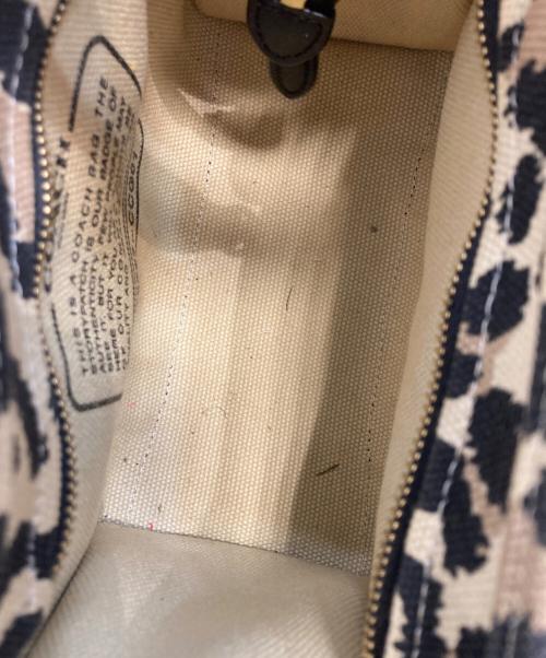 COACH（コーチ）COACH (コーチ) カーゴ トート バッグ 20・レオパード プリント ベージュの古着・服飾アイテム