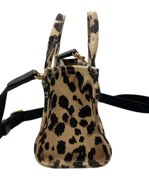 COACH（コーチ）COACH (コーチ) カーゴ トート バッグ 20・レオパード プリント ベージュの古着・服飾アイテム