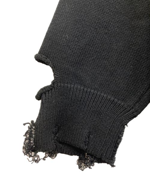 STUD MUFFIN（スタッドマフィン）STUD MUFFIN (スタッドマフィン) ローゲージコットンヤーン ダメージカーディガン ブラック サイズ:SIZE 3 未使用品の古着・服飾アイテム