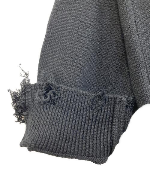 STUD MUFFIN（スタッドマフィン）STUD MUFFIN (スタッドマフィン) ローゲージコットンヤーン ダメージカーディガン ブラック サイズ:SIZE 3 未使用品の古着・服飾アイテム