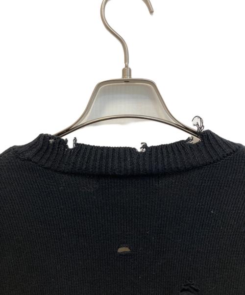 STUD MUFFIN（スタッドマフィン）STUD MUFFIN (スタッドマフィン) ローゲージコットンヤーン ダメージカーディガン ブラック サイズ:SIZE 3 未使用品の古着・服飾アイテム