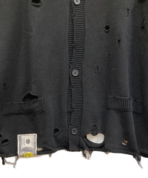 STUD MUFFIN（スタッドマフィン）STUD MUFFIN (スタッドマフィン) ローゲージコットンヤーン ダメージカーディガン ブラック サイズ:SIZE 3 未使用品の古着・服飾アイテム