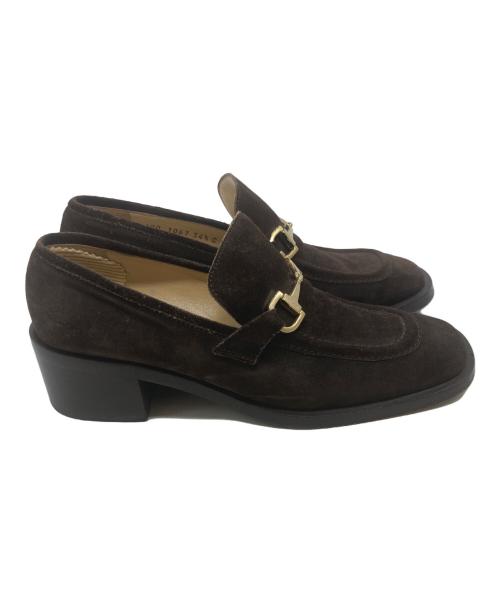 GUCCI（グッチ）GUCCI (グッチ) スウェードビットローファー ブラウン サイズ:34.5の古着・服飾アイテム