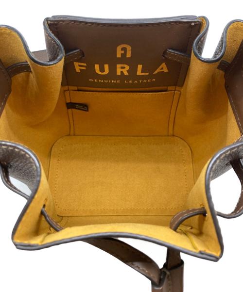 FURLA（フルラ）FURLA (フルラ) MIASTELLA ミアステラ バケットバッグ ブラウンの古着・服飾アイテム