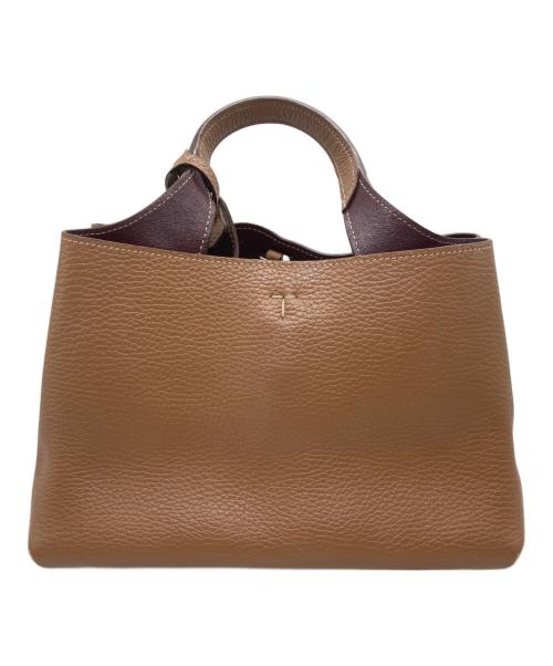 TOD'S（トッズ）TOD'S (トッズ) Tタイムレス マイクロ /ハンドバック ブラウンの古着・服飾アイテム