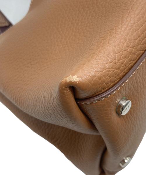 TOD'S（トッズ）TOD'S (トッズ) Tタイムレス マイクロ /ハンドバック ブラウンの古着・服飾アイテム