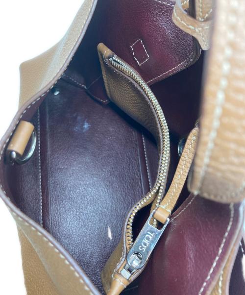 TOD'S（トッズ）TOD'S (トッズ) Tタイムレス マイクロ /ハンドバック ブラウンの古着・服飾アイテム