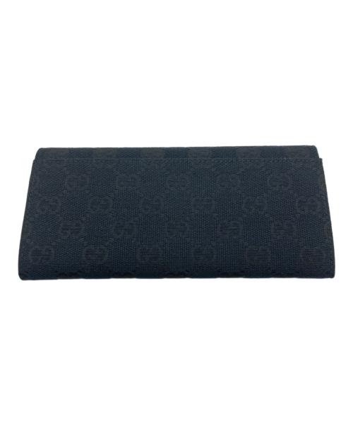 GUCCI（グッチ）GUCCI (グッチ) GGキャンバス 長財布 ブラックの古着・服飾アイテム